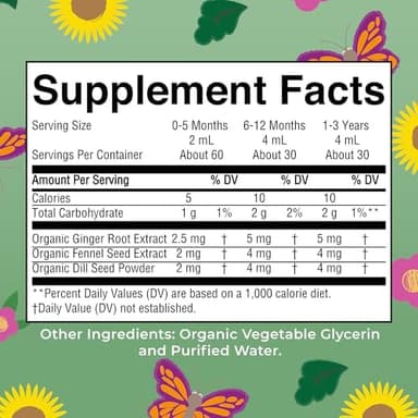 USDA Organic Gripe Water for Babies by MaryRuth's | Herbal Blend for Little Tummies | Baby Essentials | for Newborns | Ginger Root | Fennel Seed | Dill Seed | Vegan | 4 oz | 30-60 Servings - Image 3