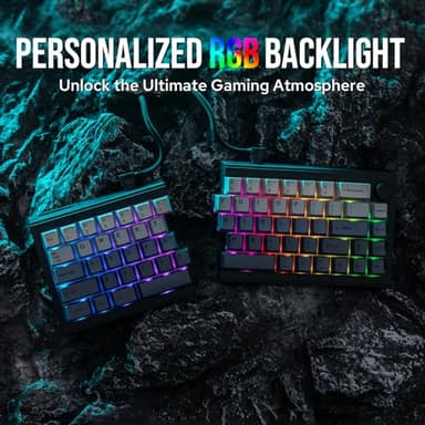 EPOMAKER Split65 QMK/VIA Programmable Keyboard, Wireless Mechanical Keyboard in 2.4Ghz/Bluetooth/Type-C, Ergonomic Gaming Keyboard in Split Layout with RGB Backlit (Wisteria Linear Switch) - Image 5