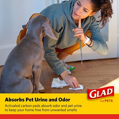 Glad for Pets Black Charcoal Puppy Pads, 23"x23" Disposable Pee Pad That Absorbs & Neutralizes Urine Instantly, Activated Carbon Training Pads For Dogs - 100 Count - Image 7