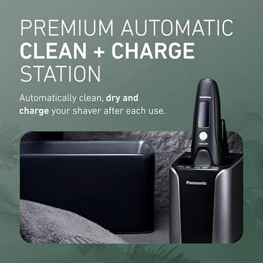 Panasonic Electric Razor for Men, Electric Shaver for Men, ARC5 with Premium Automatic Cleaning and Charging Station, Wet Dry Shaver, Cordless Razor, with Pop-Up Trimmer ES-LV97-K, Black - Image 8