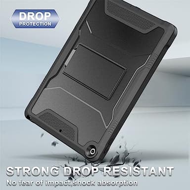 Soke Case for iPad 9th/8th/7th Generation 10.2-Inch (2021/2020/2019 Release), with Built-in Screen Protector and Kickstand, Rugged Full Body Protective Cover for Apple iPad 10.2 Inch - Black - Image 5