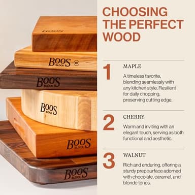 John Boos Platinum Commercial Series Rectangular Wooden Maple Cutting Board 24”x18” – 1.75” Thick, 21-lb Reversible Butcher Block with 1/4” Radius Edges, Edge-Grain & Finger Grips – Made in the USA - Image 6