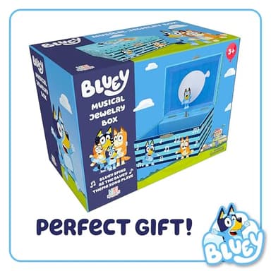 Mini Treasures Bluey Jewelry Box for Girls - Musical Jewelry Box with Spinning Figurine, Bluey Toys for Kids Ages 3-5 - Plays Bluey Theme Song - 6 x 4.7 x 3.5 in - Image 4
