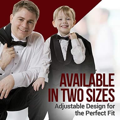 HOLD'EM Bow Tie For Mens Satin look Solid Color Adjustable Pre-tied - Men Grey - Image 5