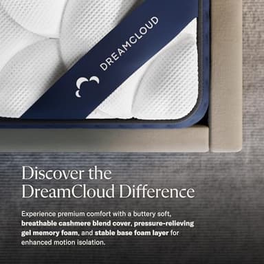 DreamCloud 12" Twin XL Mattress - Luxury Gel Memory Foam - 365 Night Trial - Premium Pressure-Relieving Layers - Forever Warranty - CertiPUR-US® Certified - Image 3