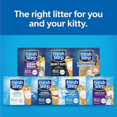 Fresh Step Clumping Cat Litter, Multi-Cat, Long Lasting Odor Control Kitty Litter with Activated Charcoal, Low Dust Formula, 14 lb - Image 12