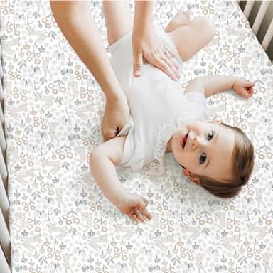KeaBabies 2-Pack Baby Crib Sheets for Boys, Girls - 52x28 Viscose Derived from Bamboo Toddler Bed Sheets Neutral, Fitted Crib Mattress Cover for Standard Baby Bedding, Soft & Cozy (Beach Day) - Image 9