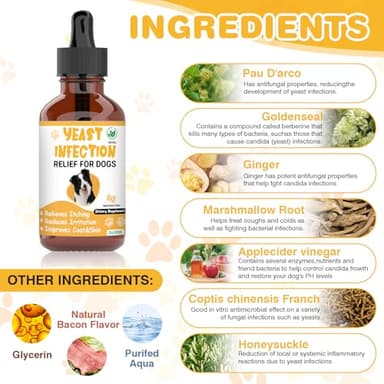 Natural Yeast Infection Treatment for Dogs,Supports Healthy Itch Relief,Inflammation Relief,Allergy Relief & More,Dog Ear Infection Treatment,Itch Relief for Dogs,Ear Infection Treatment for Dog - Image 5