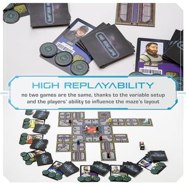 No Escape Board Game - Strategy Board Games for Adults, Family Games, Party Games. Unique Strategic Space Sabotage Traitor Maze Game with Tiles - Fun for Kids, Teenagers, Adults. 2 to 8 Players. - Image 6