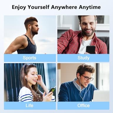 2 Pack Wired Headphones for iPhone Earbuds with Built-in Microphone & Volume Control HiFi Stereo Nosie Reduction Earphones for iPhone 14 13 12 11 Pro Max XS XR X 8 7 6, Plug and Play, Support All iOS - Image 7