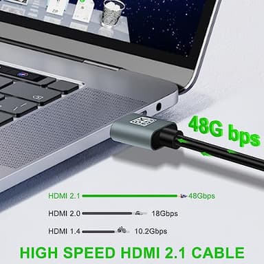 Thsucords Ultra Thin 8K 4K HDMI Cables 10FT 2 Pack, Slim & Flexible Soft High Speed HDMI 2.1 Cord Support 4K@120Hz 8K@60Hz48Gbps Compatible with Roku TV/HDTV/PS5/Blu-ray - Image 4