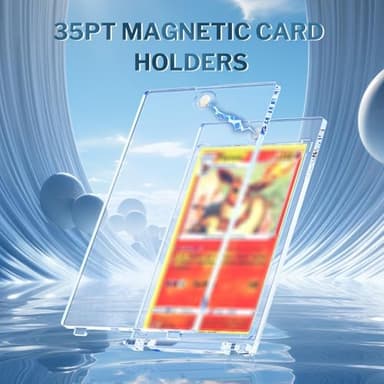 YHIJF 20-Pack Magnetic Card Holder, 35pt One Card Holder Touch for Trading, Baseball Cards, U-V Protectors Hard Plastic, for Sports, Game, MTG Cards - Image 2