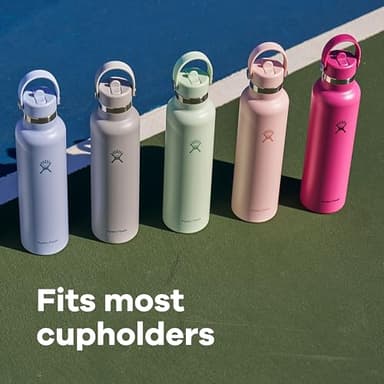 Hydro Flask Water Bottle - Insulated Stainless Steel - Straw Lid, Non Spill, Leakproof 24 Oz Trillium Pink - Image 4