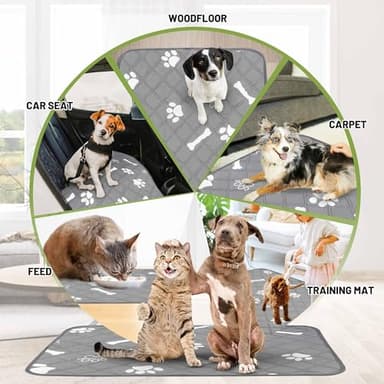 PatiencET Washable Pee Pads for Dogs, 24'' x 36" Reusable Puppy Pads with Super Absorbent, 2 Pack Puppy Potty Pads with Waterproof Bottom for Pet Training, Housebreaking and Incontinence - Image 3