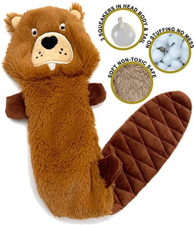 Jalousie 5 Pack Stuffingless Dog Squeaky Toys Dog Toy w/Durable Liner No Stuffing Dog Toy - Dog Toys Crinkle Paper Squeaker Toy for Medium Large Dogs (5 Pack - Color 4 - Squeaky) - Image 3