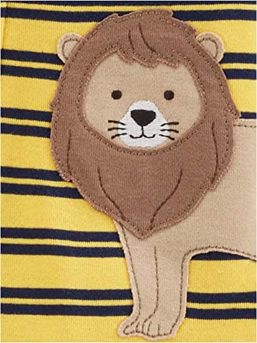 Simple Joys by Carter's Baby Boys' Snug-Fit Footed Cotton Pajamas, Pack of 3, Dinosaur/Animal, 18 Months - Image 2