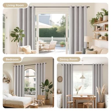 Joydeco Blackout Curtains 96 Inches Long, Light Blocking Curtains for Bedroom 2 Panels with Grommets, Thermal Insulated, Noise Reducing Room Darkening Drapes Privacy Protection for Living Room Window - Image 7