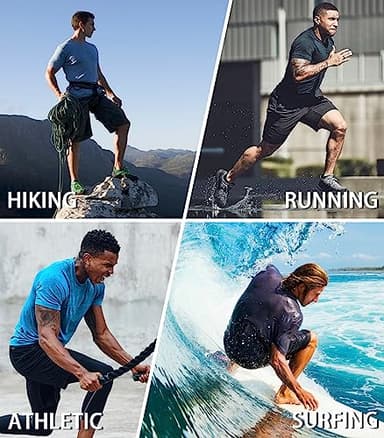 NORTHYARD Men's UPF 50+ Sun Protection Shirts Swim SPF UV Quick Dry Short Sleeve T-Shirts for Athletic Fishing Rash Guard White XL - Image 5