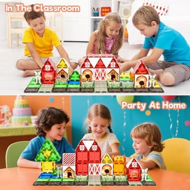 Magnetic Tiles Toddler Toys Garden Farm Animal Set, Magnetic Blocks Montessori Sensory Educational Learning Building Magnet Toys for 3 4 5 6 Year Old Boys Girls, Kids Games Party Birthday Easter Gifts - Image 6