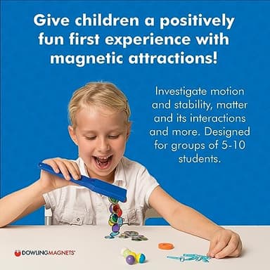 Dowling Magnets Classroom Attractions Comprehensive Magnet Lab: Level 1, Grades PreK-2 (Ages 4-7). Classroom Magnets/Science Kit/STEM Kit/Kids Magnets for Classroom/Science Experiments. Item 731301. - Image 4