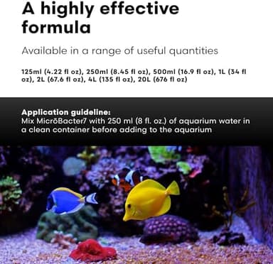 Brightwell Aquatics MicroBacter7 Complete Bioculture for Fish Tank or Aquarium - Populates Biological Filter Media for Saltwater and Freshwater Fish - Aquarium Water Treatments, 8.45 fl oz - Image 5