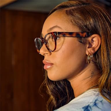 Amazon Echo Frames (newest model) + Echo Spot (newest model), Smart Glasses with Alexa, Cat Eye frames in Brown Tortoise with prescription ready lenses - Image 3