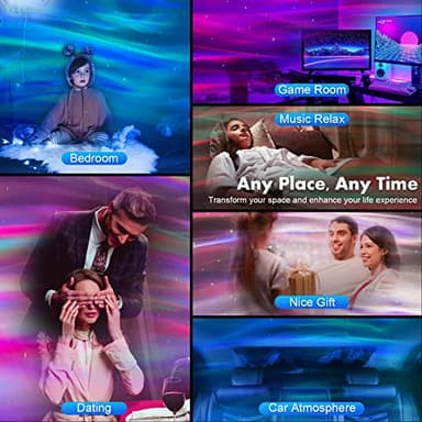 ENOKIK Northern Light Projector, Aurora Star Projector Built-in Bluetooth Speaker, White Noise Machine for Kids Adults, Galaxy Light for Bedroom/Ceiling/Party/Gift (Black) - Image 6