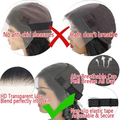 CRCCRC 30 Inch 13x6 Lace Front Wigs Human Hair 200% Density Body Wave HD Lace Front Wigs Human Hair Pre Plucked Natural Color Glueless Wig 100% Virgin Lace Front Wigs for Women - Image 3