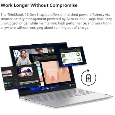 Lenovo ThinkBook 16 Gen 8 16" FHD+ Business AI PC Laptop Computer, Intel 16-Core Ultra 7 255H (Beat i7-13900H), 64GB DDR5 RAM, 2TB PCIe SSD, WiFi 6E, Bluetooth 5.3, Fingerprint Reader, Windows 11 Pro - Image 8