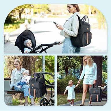 mommore Breast Pump Bag Backpack for Spectra S1,S2 Medela with Cloor Storage Bag Large Diaper Bag Backpack for Working Moms with 15.6 inch Laptop Sleeve, Black - Image 6