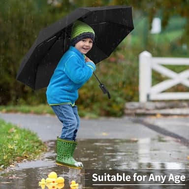 Seniny Windproof Travel Umbrella, Automatic Umbrellas for Rain, Portable & Compact Umbrellas for Backpack, Strong UV for Protection, Folding Small Sun Umbrella for Car, Walking - Image 5