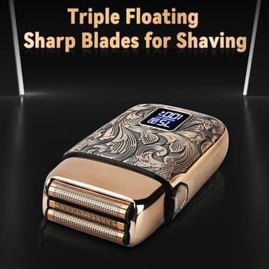 Ufree Close Shave Electric Foil Shavers for Men, 3-Speed Electric Razor, Bald Head Shavers, Face Shaving Beard Trimmer with LCD Display, Gifts for Men - Image 2