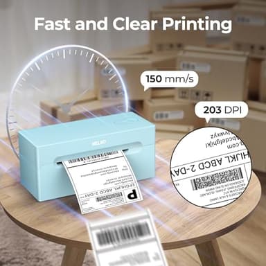 Nelko Bluetooth Thermal Shipping Label Printer, 4x6 Shipping Label Printer for Shipping Packages, Support Android, iPhone and Windows, Widely Used for Amazon, Ebay, Shopify (Blue) - Image 2