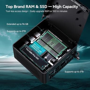 ASUS NUC 15 Pro AI Mini PC, Intel Series 2 Ultra 5 225H (14C/14T, Up to 4.9GHz), Mini Computers 16GB DDR5 RAM, 1TB PCIe SSD, Win 11 Pro, Intel Arc 130T GPU, Thunderbolt 4, WiFi 7, 8K HDR, VESA Mount - Image 5