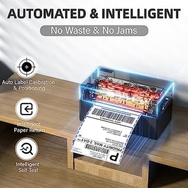 PEDOOLO Label Printer, Bluetooth Shipping Label Printer with Black Label Holder, 4x6 Thermal Printer for Shipping Packages, Compatible with Android, iOS, Windows, Mac, Chromebook, Amazon, Ebay, UPS - Image 5