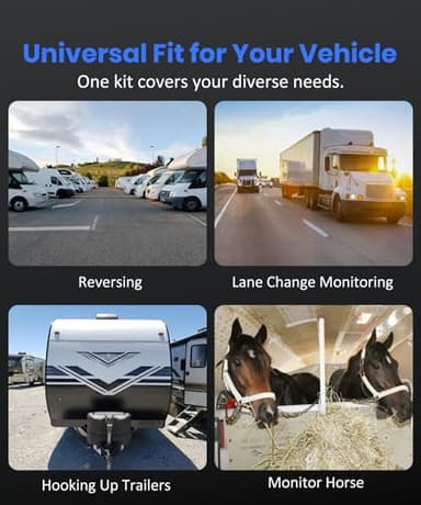 AUTO VOX Wireless Backup Camera Solar Magnetic: Portable Storage Bag Include,1-Min Easy Installation,5" 1080P Monitor, 380FT Signal Stable Coverage Back Up Camera for Truck, SUV, RV,Trailer, Van - Image 6