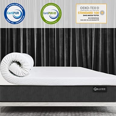 3 Inch Gel Memory Foam Mattress Topper Twin XL Size High Density Cooling Pad Pressure Relief Bed Topper (with Removable & Washable Bamboo Cover) - Image 2