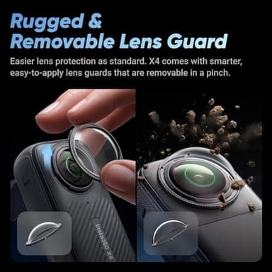 Insta360 X4 Standard Bundle - Waterproof 8K 360 Action Camera, 4K Wide-Angle Video, Invisible Selfie Stick Effect, Removable Lens Guards, 135 Min Battery Life, AI Editing, Stabilization - Image 6