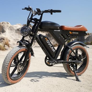MOVCAN Electric Bike for Adults,1500W Motor 20" Fat Tire Ebike,Up to 32MPH & 120 Miles,31.2AH Removable Dual Battery, 7 Speed Gear, Hydraulic Brakes&Full Suspension Electric Motorcycle - Image 9