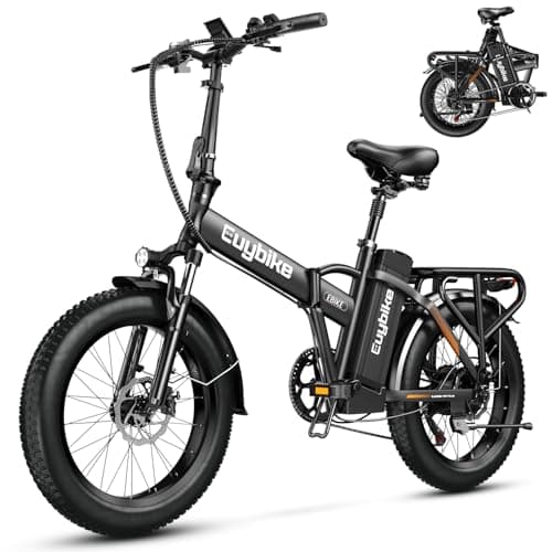 1000W Folding Electric Bike, 48V 20AH Large Removable Battery E Bike, 30+MPH, 80 Miles Max Range, 20" Fat Tire Electric Bike for Adults, Adult Electric Bicycles for Commute Beach Snow - Image 1