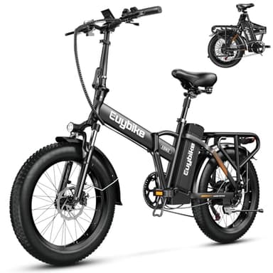 1000W Folding Electric Bike, 48V 20AH Large Removable Battery E Bike, 30+MPH, 80 Miles Max Range, 20" Fat Tire Electric Bike for Adults, Adult Electric Bicycles for Commute Beach Snow - Image 1
