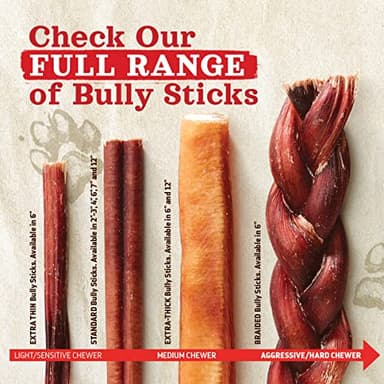 Natural Farm Odor-Free Bully Sticks (12”, 8oz) All-Natural Long-Lasting Chews, 100% Beef Pizzle, Grass-Fed, Grain-Free, Hormone-Free, Protein for Muscle Development & Energy, Perfect for Large Dogs - Image 7