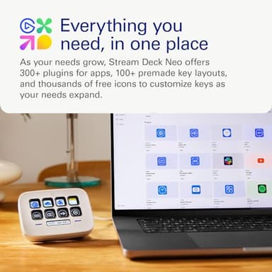 Elgato Stream Deck Neo – 8 Customizable Keys, 2 Touch Points, Speed Through Tasks & Workflows - Control Word, Excel, PowerPoint, Teams, Zoom, Spotify and more, Drag-’n-Drop Setup - Works with Mac & PC - Image 6