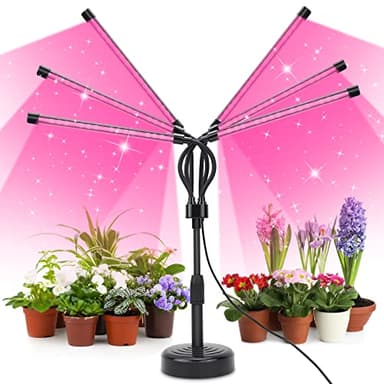 Grow Lights for Indoor Plants, Six Head Plant Light with Full Spectrum, LED Grow Lamps for Seed Starting with Adjustable Gooseneck, Suitable for Flowers Vegetables - Image 1