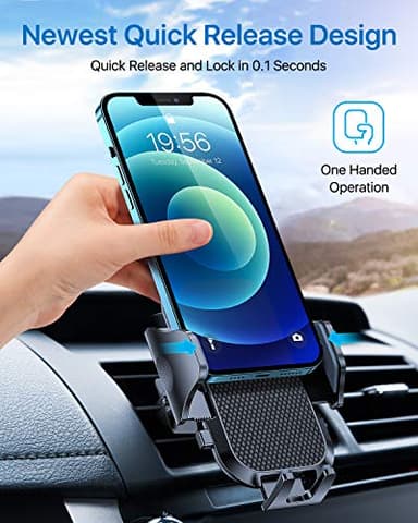 andobil 2025 Upgraded Car Phone Holder Mount for Vent, Military Sturdy Metal Clip Air Vent Phone Holder for Your Car Easy Used Cell Phone Car Mount for iPhone 17 Pro Max 15 14 13 Samsung S25 S24 - Image 8