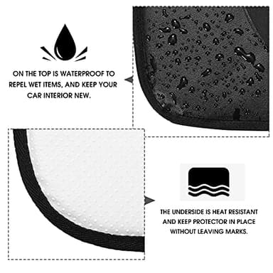 Kaiphy Car Seat Protector with Thick Padding + XL Large Car Seat Cover for Child Car seat, Eco Friendly Waterproof & Durable Fabric + 2 Storage Pockets Protect Fabric or Leather Seats 2Pack (Black) - Image 3