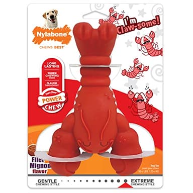 Nylabone Lobster Power Chew Toy for Dogs, Dog Toys for Aggressive Chewers, Filet Mignon Flavor, X-Large Dogs - 50+ lbs, 1 Count - Image 11