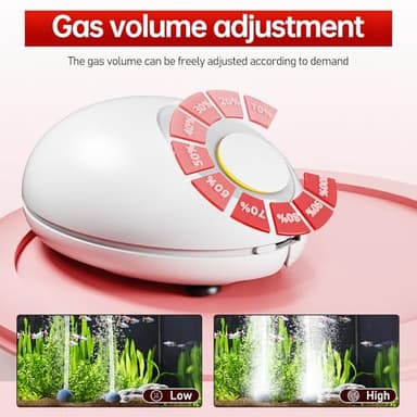 AQUASMITH 1w Ultra Quiet Aquarium Air Pump, Aquarium Aerator Adjustable Airflow, Single Hole Suitable for 20 to 40 GPH Fish Tank - Image 4
