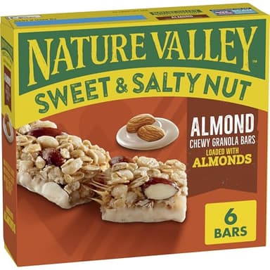 Nature Valley Granola Bars, Sweet and Salty Nut, Almond, 6 Bars, 7.2 OZ (Pack of 8) - Image 1