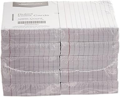Amazon Basics Ruled Lined Index Cards, 1000 count, 10 Pack of 100, White, 3 in x 5 in - Image 5